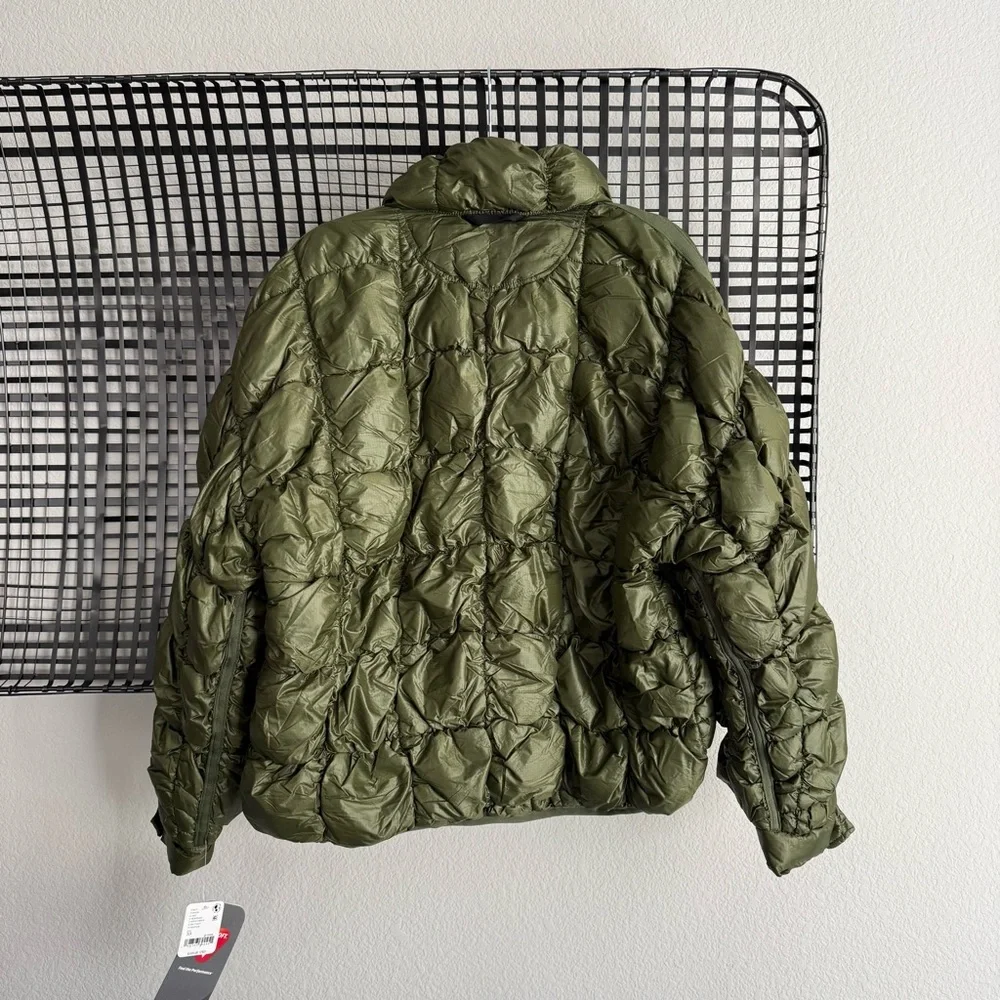 Free people Pippa Scrunchy Glossy Packable Puffer Jacket sea grass green - Picture 6 of 7